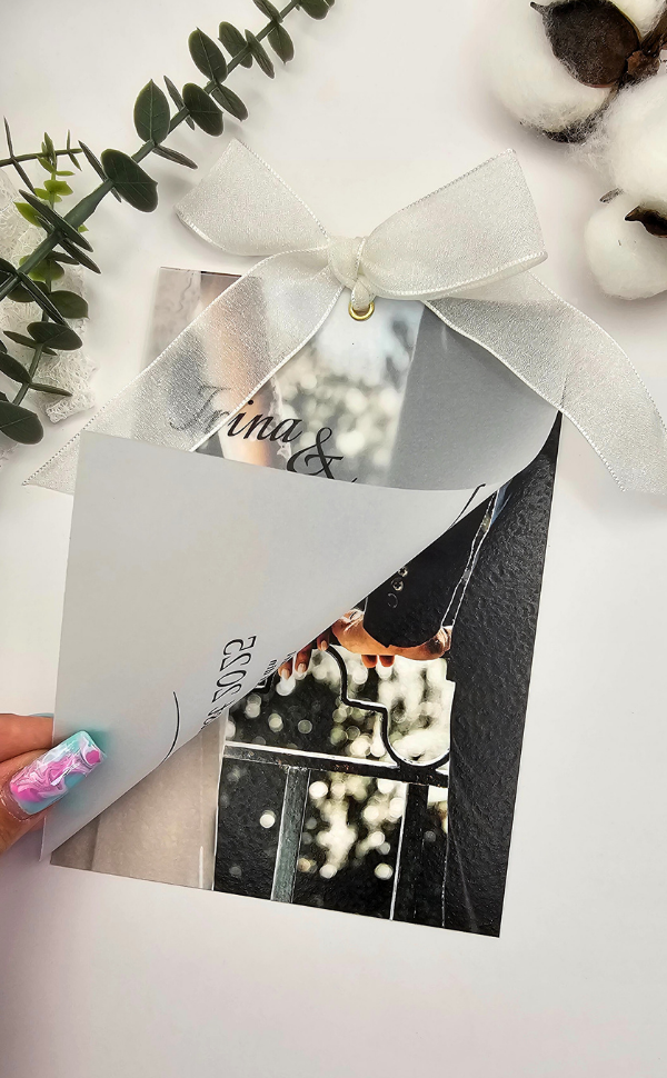 Invitație nuntă - cu poză și foaie de calc