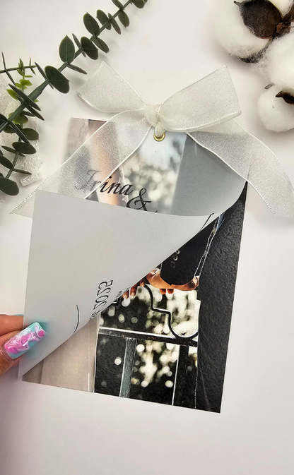 Invitație nuntă - cu poză și foaie de calc